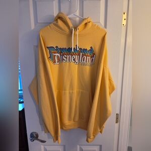 Unisex Yellow Disneyland Hooded Sweatshirt